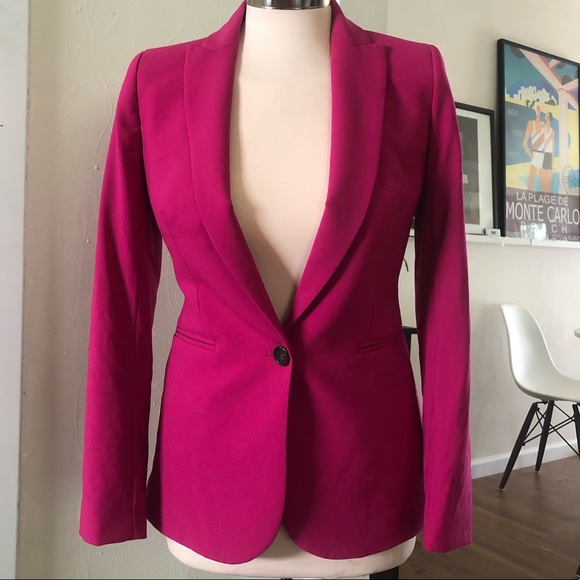 J. Crew pink wool blend Parke one button blazer 00 - Picture 3 of 8